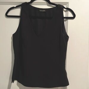 Tahari black lined tank with side zipper